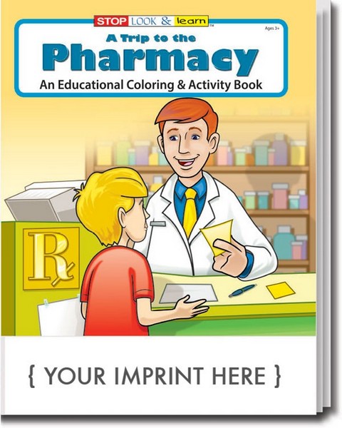 SC0411 A Visit to the Pharmacy Coloring and Activity BOOK With Custom 